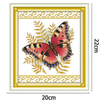 Butterfly - 14CT Stamped Cross Stitch 22*20CM