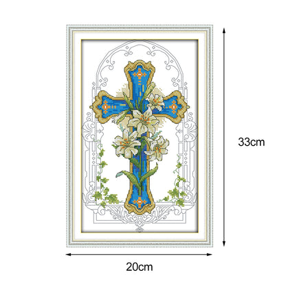 Lily - 14CT Stamped Cross Stitch 33*20CM
