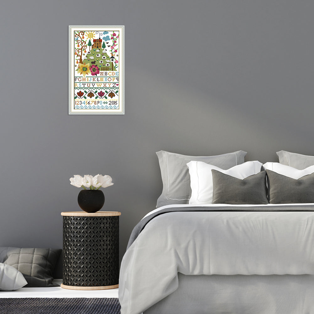 Alphabet- 14CT Stamped Cross Stitch 35*21CM