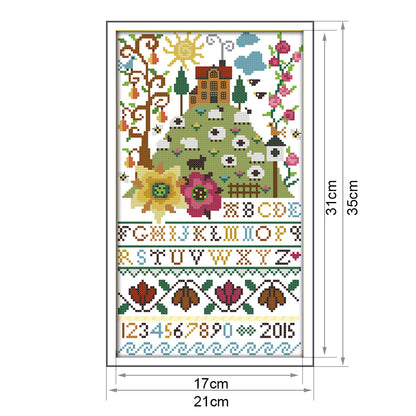 Alphabet- 14CT Stamped Cross Stitch 35*21CM