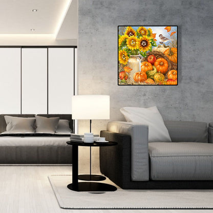 Sunflower Pumpkin - Full Round Drill Diamond Painting 30*30CM