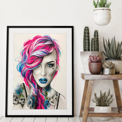 Woman - Full Round Drill Diamond Painting 40*50CM