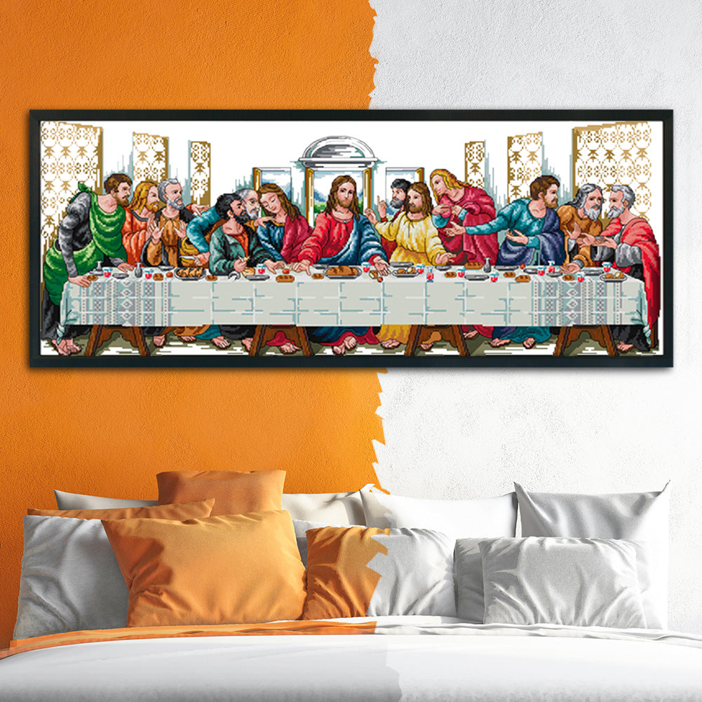 Last Dinner - 14CT Stamped Cross Stitch 77*35CM