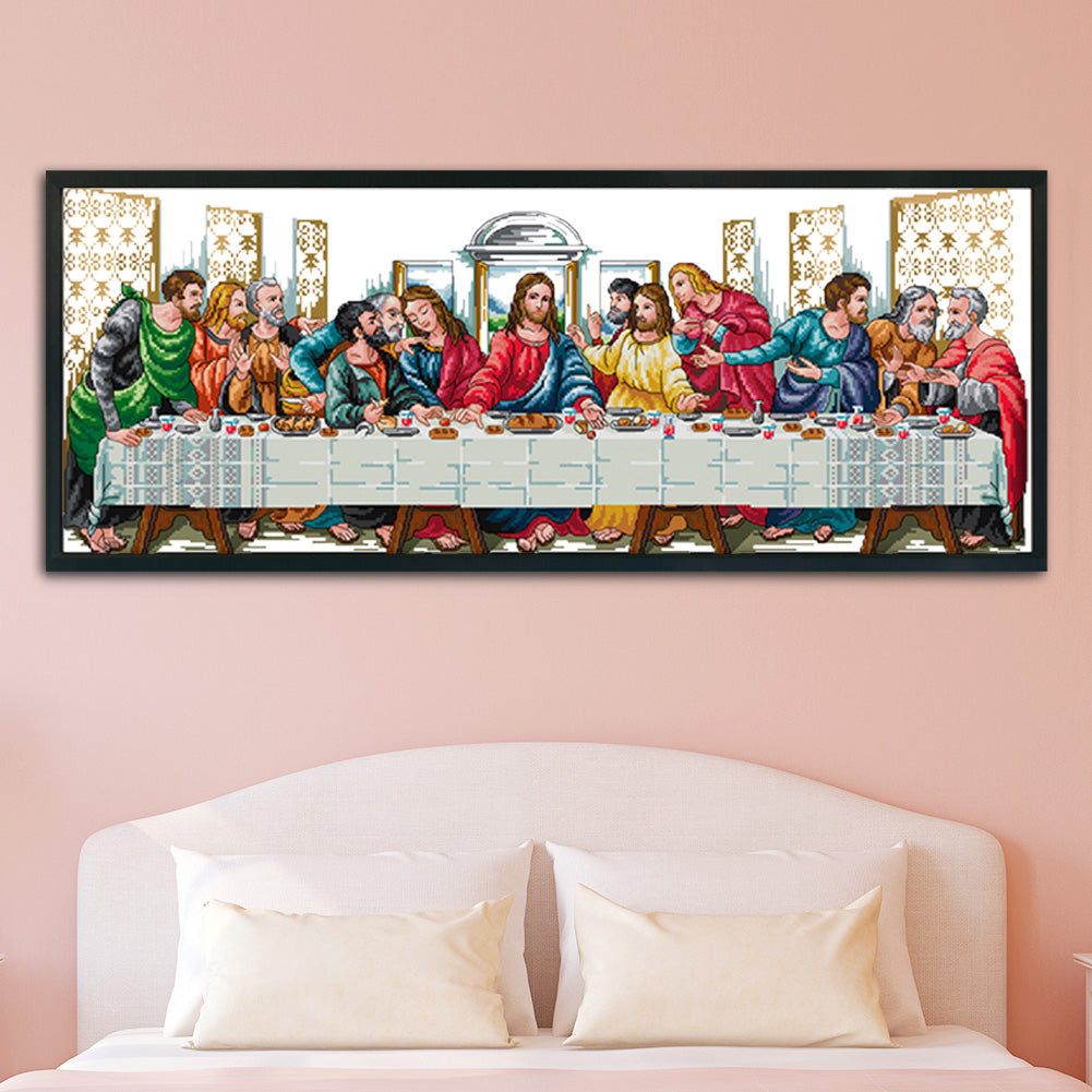 Last Dinner - 14CT Stamped Cross Stitch 77*35CM