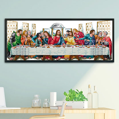 Last Dinner - 14CT Stamped Cross Stitch 77*35CM