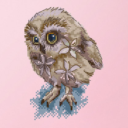 Owl - 14CT Stamped Cross Stitch 15*20CM