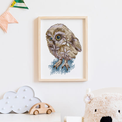 Owl - 14CT Stamped Cross Stitch 15*20CM