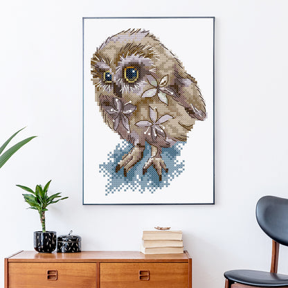 Owl - 14CT Stamped Cross Stitch 15*20CM