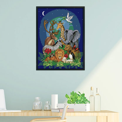 Cat - 14CT Stamped Cross Stitch 34*39CM
