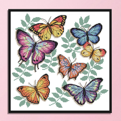 Butterfly- 14CT Stamped Cross Stitch 34*33CM