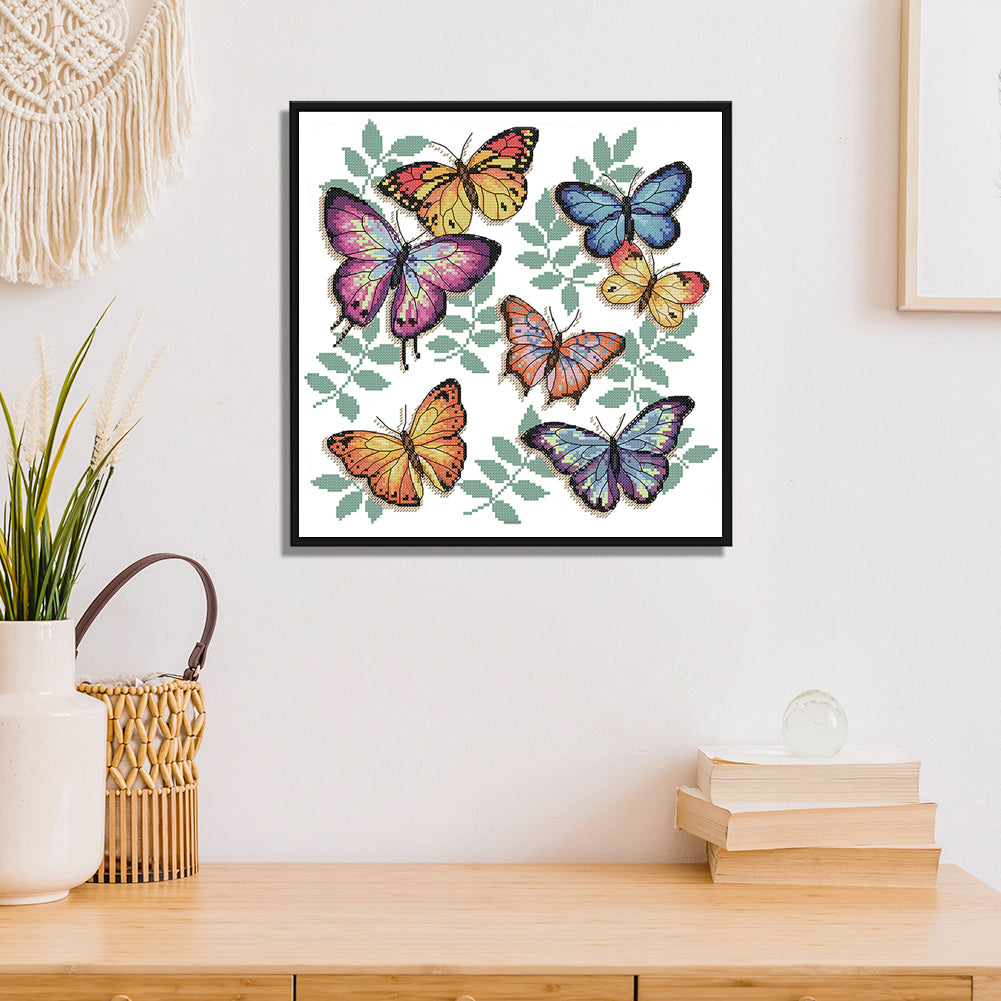 Butterfly- 14CT Stamped Cross Stitch 34*33CM