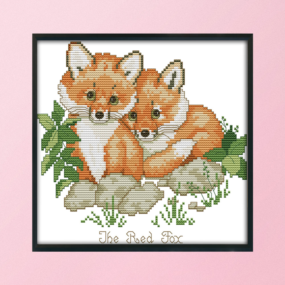 Red Fox - 14CT Stamped Cross Stitch 26*21CM