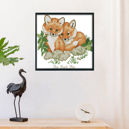 Red Fox - 14CT Stamped Cross Stitch 26*21CM