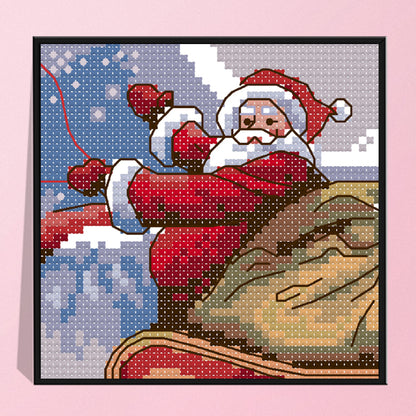 Santa Claus - 14CT Stamped Cross Stitch 13*13CM