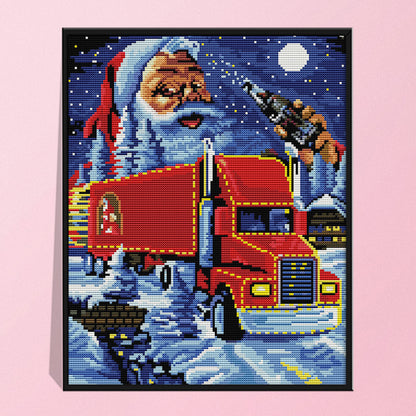 Car- 14CT Stamped Cross Stitch 31*37CM