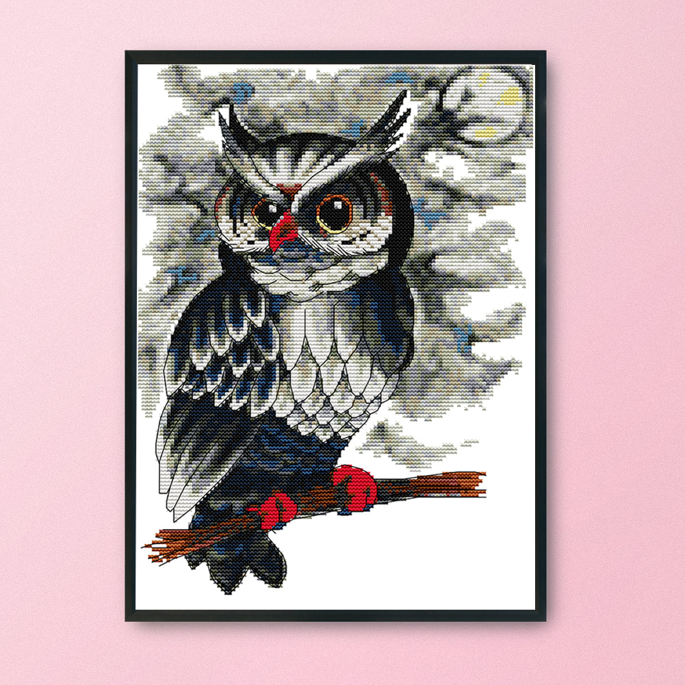 Owl- 14CT Stamped Cross Stitch 34*27CM