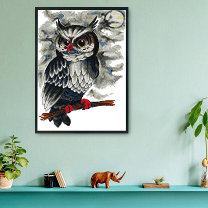 Owl- 14CT Stamped Cross Stitch 34*27CM