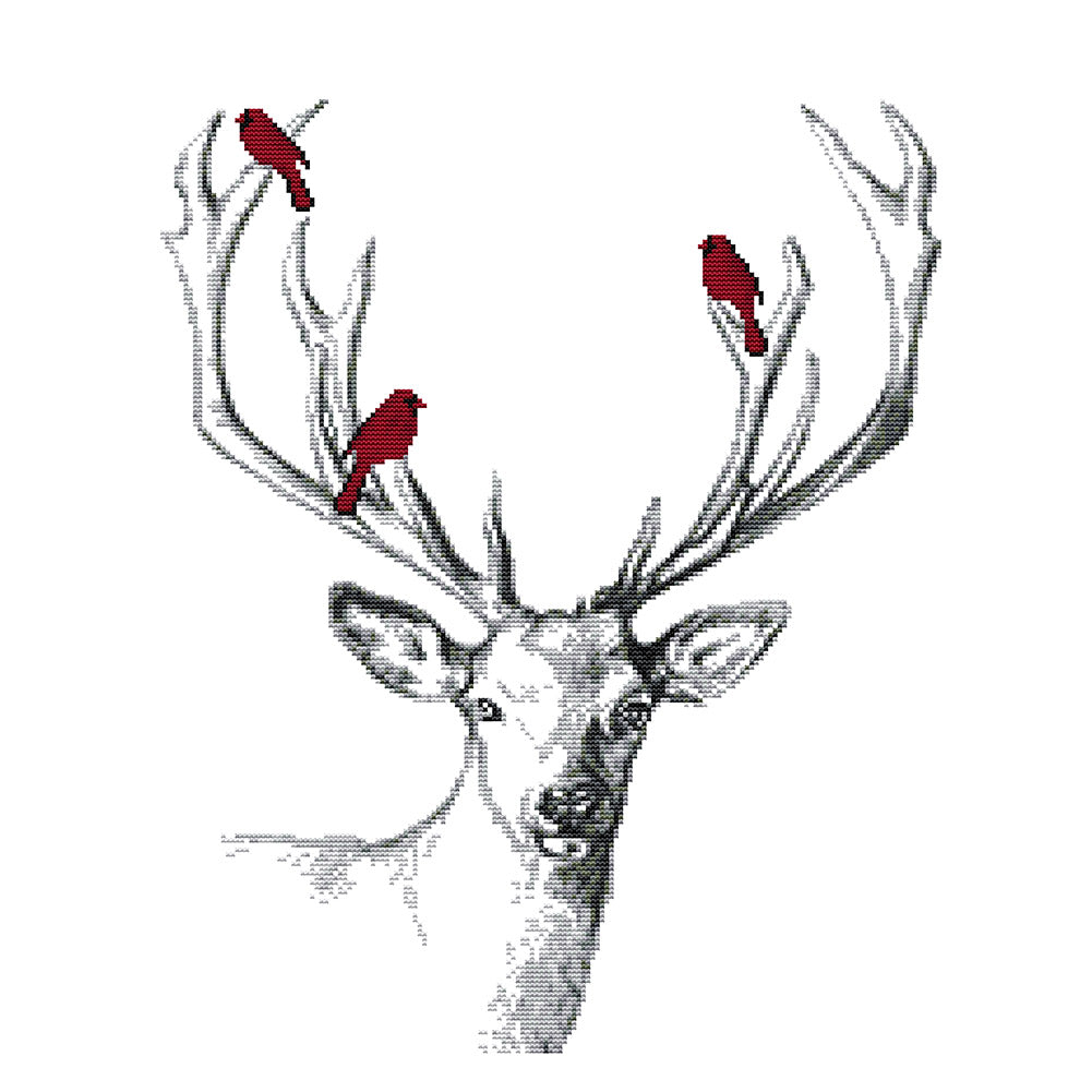 Deer- 14CT Stamped Cross Stitch 47*43CM