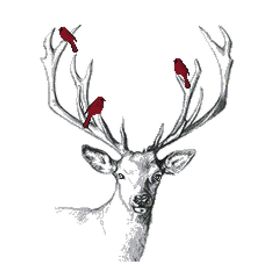 Deer- 14CT Stamped Cross Stitch 47*43CM
