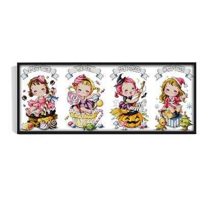 Holiday - 14CT Stamped Cross Stitch 54 *22CM