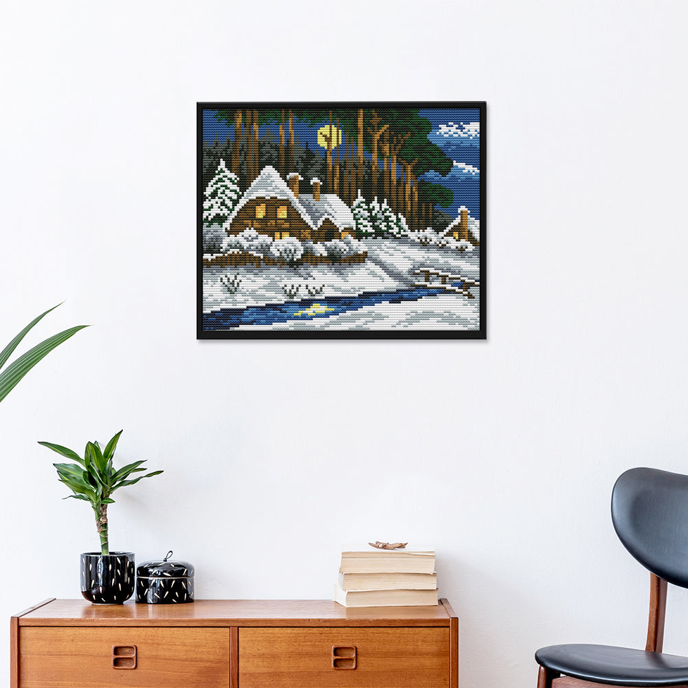 Winter Forest - 14CT Stamped Cross Stitch 29*22CM