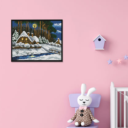 Winter Forest - 14CT Stamped Cross Stitch 29*22CM