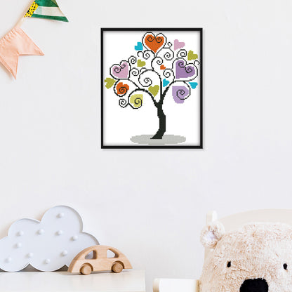 Heart Tree- 14CT Stamped Cross Stitch 30*27CM