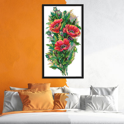 Bouquet Hanger - 14CT Stamped Cross Stitch 41*22CM