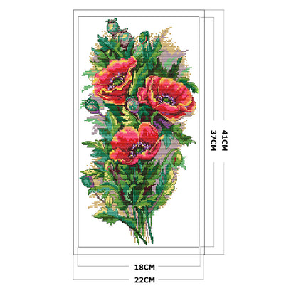 Bouquet Hanger - 14CT Stamped Cross Stitch 41*22CM