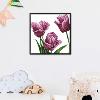 Flower- 14CT Stamped Cross Stitch 45*44CM