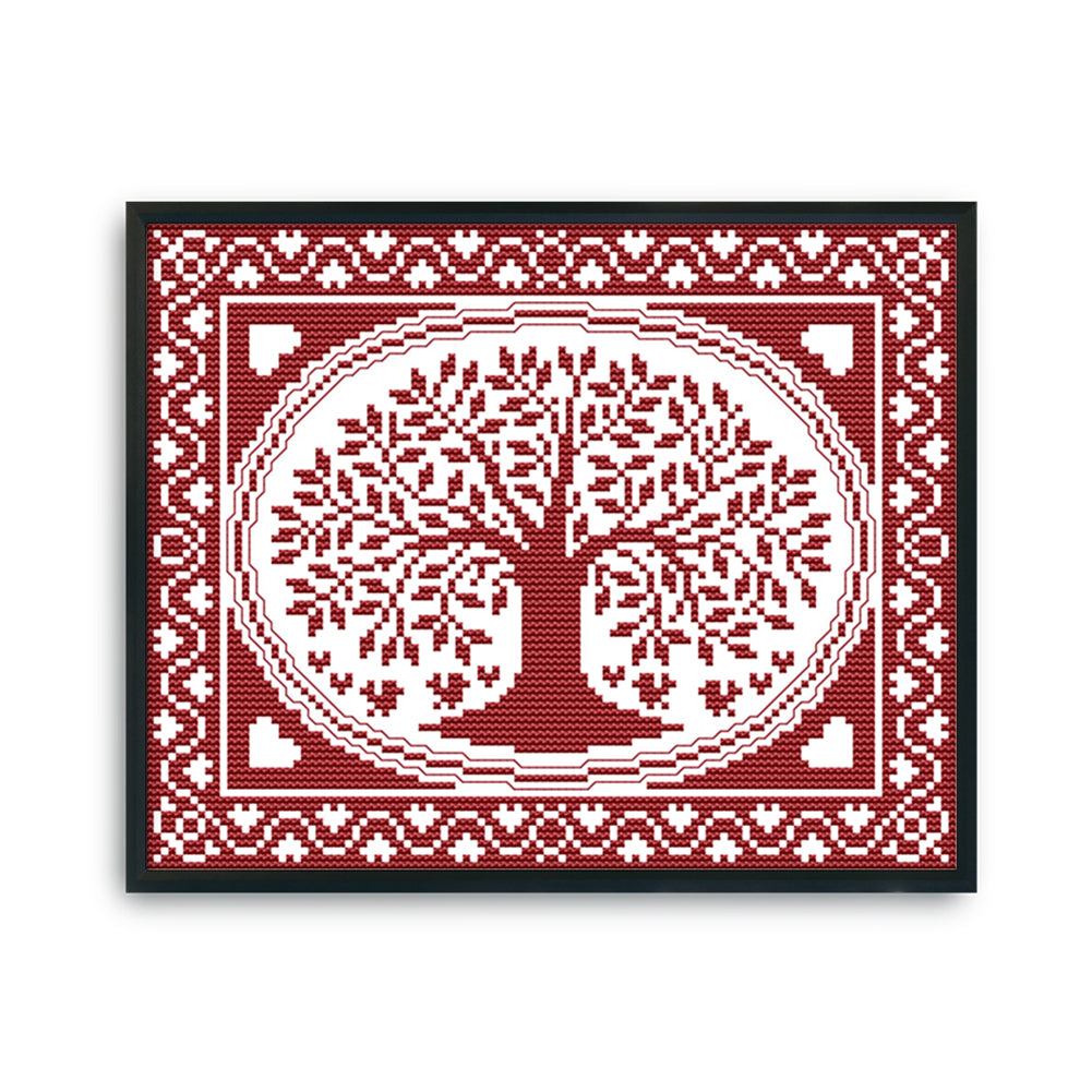 Tree - 14CT Stamped Cross Stitch 28*21CM