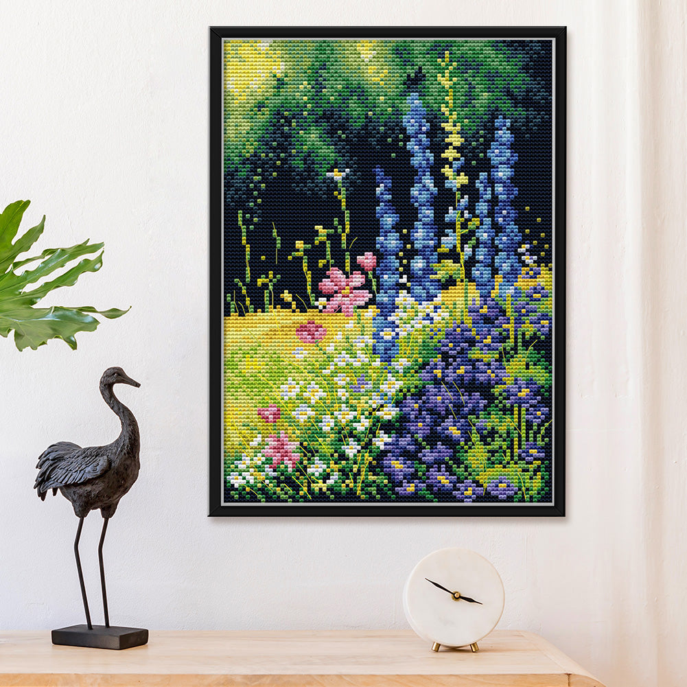 Mountain Flower - 14CT Stamped Cross Stitch 30*21CM