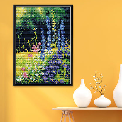 Mountain Flower - 14CT Stamped Cross Stitch 30*21CM