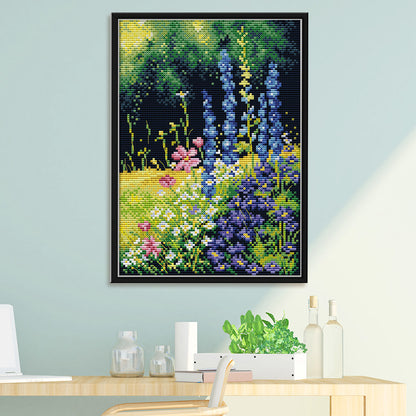 Mountain Flower - 14CT Stamped Cross Stitch 30*21CM
