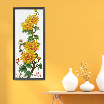 Chrysanthemum- 11CT Stamped Cross Stitch 20*40CM