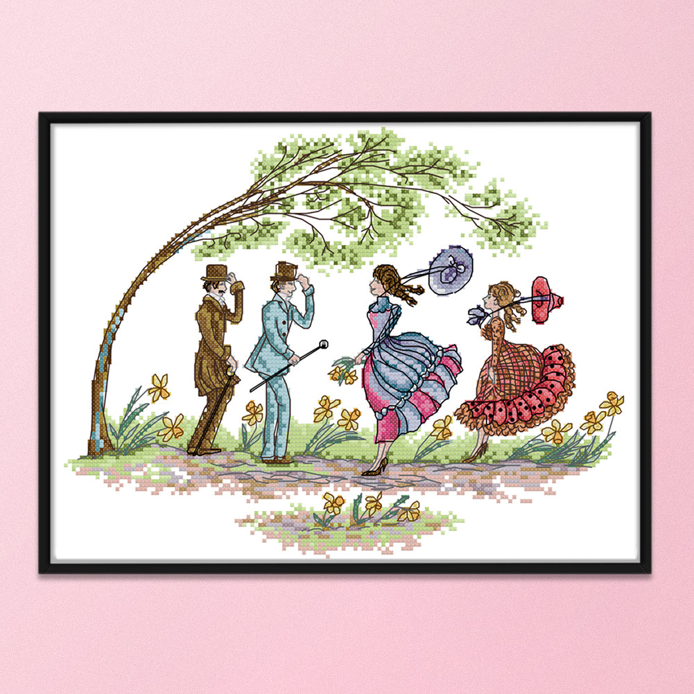 Scenery - 14CT Stamped Cross Stitch 35*28CM