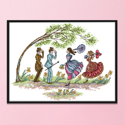 Scenery - 14CT Stamped Cross Stitch 35*28CM