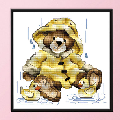 Bear- 14CT Stamped Cross Stitch 21*21CM