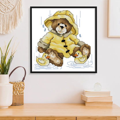 Bear- 14CT Stamped Cross Stitch 21*21CM