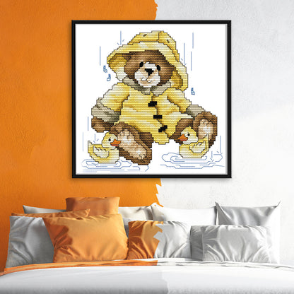 Bear- 14CT Stamped Cross Stitch 21*21CM