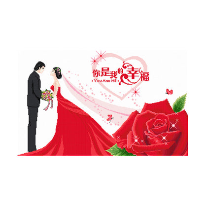 Bride Groom - 11CT Stamped Cross Stitch 88*57CM