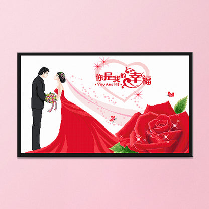Bride Groom - 11CT Stamped Cross Stitch 88*57CM