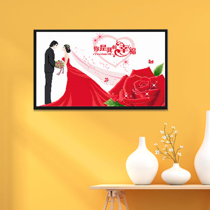Bride Groom - 11CT Stamped Cross Stitch 88*57CM
