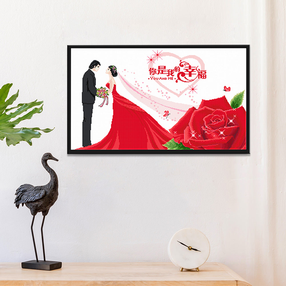 Bride Groom - 11CT Stamped Cross Stitch 88*57CM