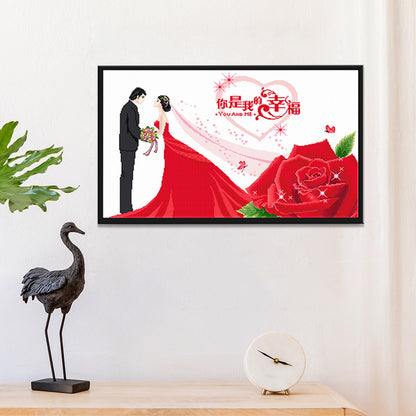 Bride Groom - 11CT Stamped Cross Stitch 88*57CM