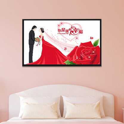Bride Groom - 11CT Stamped Cross Stitch 88*57CM