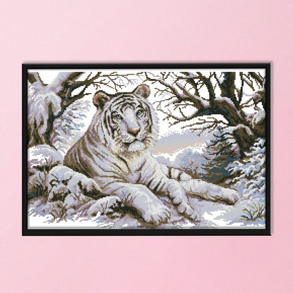 Tiger - 14CT Stamped Cross Stitch 51 *36CM
