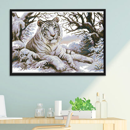 Tiger - 14CT Stamped Cross Stitch 51 *36CM
