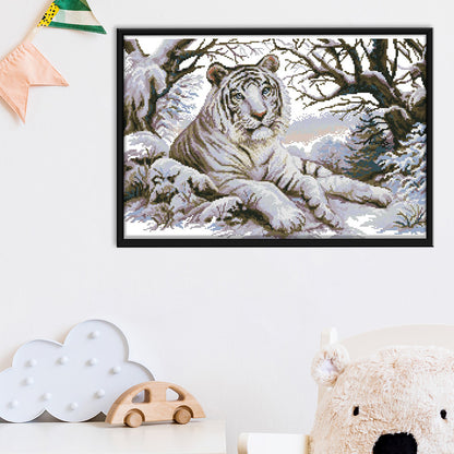 Tiger - 14CT Stamped Cross Stitch 51 *36CM