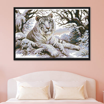 Tiger - 14CT Stamped Cross Stitch 51 *36CM